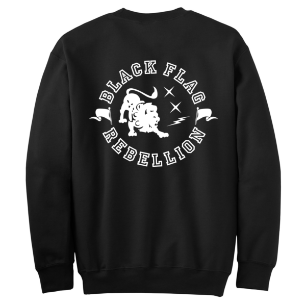 Black Flag Rebellion Logo No. 1 black crewneck sweatshirt